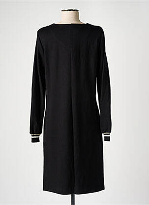 Robe mi-longue manches longues manches longues noir TUZZI femme