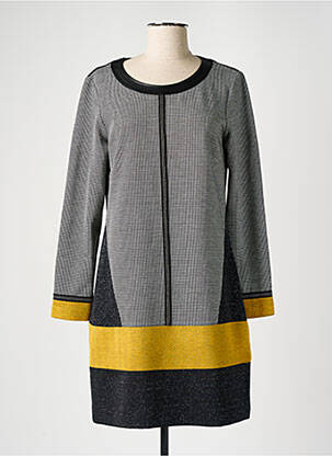 Robe mi-longue manches longues manches longues gris DIVAS femme