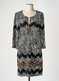 Robe courte manches 3/4 manches 3/4 noir K-DESIGN femme