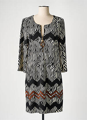 Robe courte manches 3/4 manches 3/4 noir K-DESIGN femme