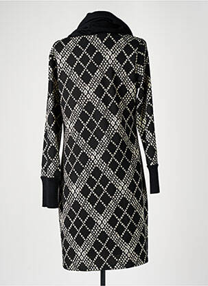 Robe mi-longue manches longues manches longues noir K-DESIGN femme