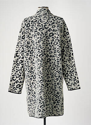 Manteau long coupe droite sans capuche gris PASSIONI femme
