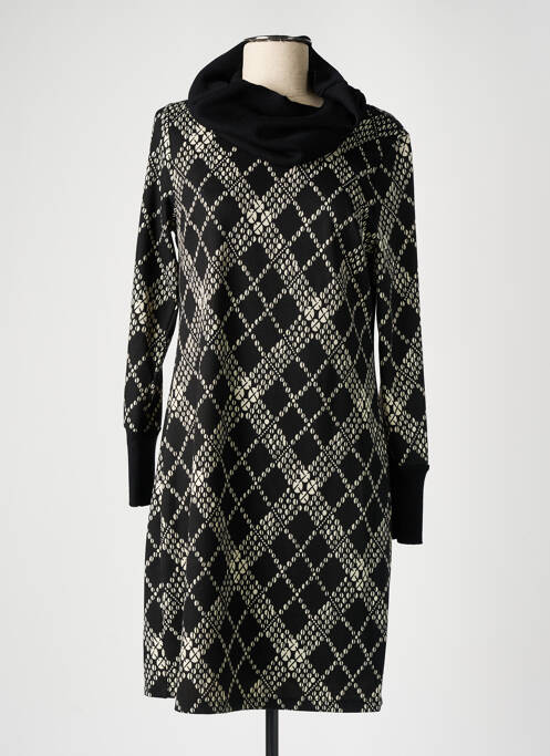 Robe mi-longue manches longues manches longues noir K-DESIGN femme