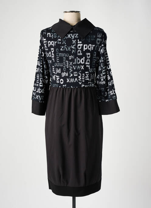 Robe mi-longue noir DOLCEZZA femme