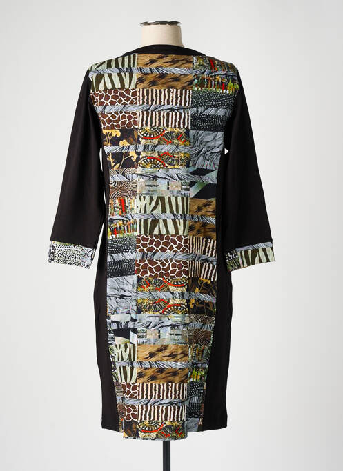 Robe mi-longue noir DOLCEZZA pour femme