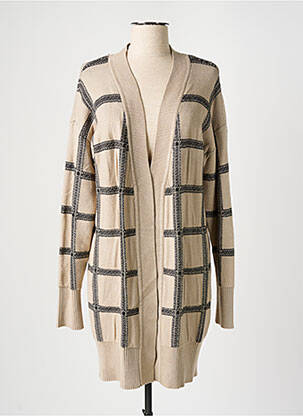 Gilet manches longues stretch beige K-DESIGN femme