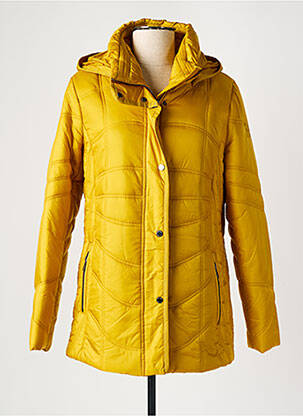 Doudoune poches a capuche jaune REVER MILE femme