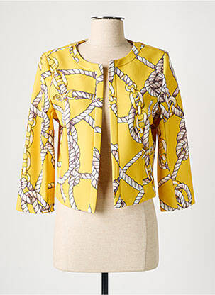 Veste casual epaulette jaune K-DESIGN femme