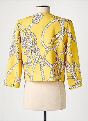 Veste casual epaulette jaune K-DESIGN femme
