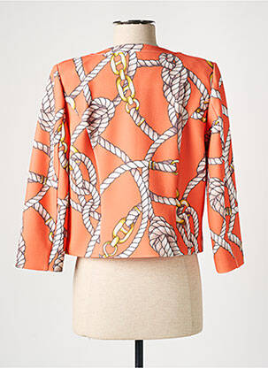 Veste casual col rond orange K-DESIGN femme