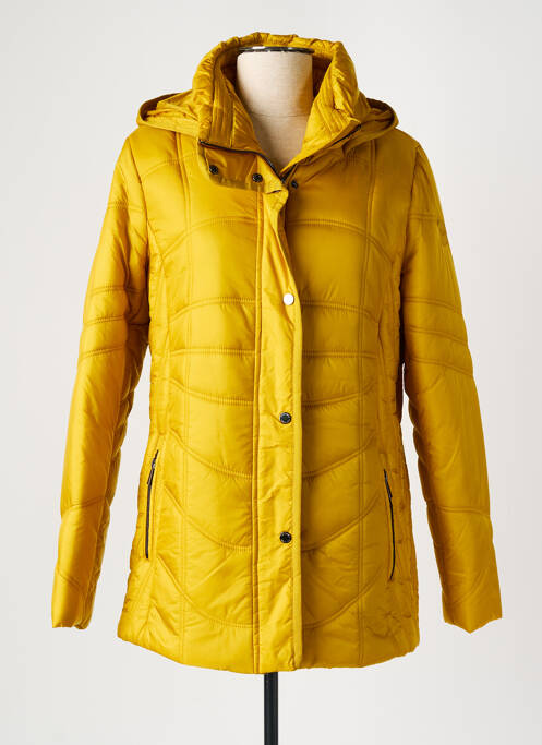 Doudoune poches a capuche jaune REVER MILE femme