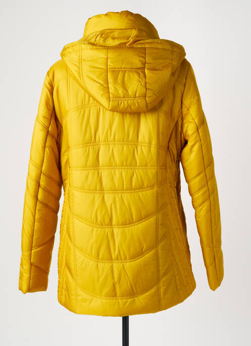Doudoune poches a capuche jaune REVER MILE femme