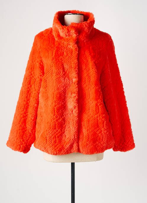 Manteau court orange POUPÉE CHIC BY MERCEDES DE MIGUEL pour femme