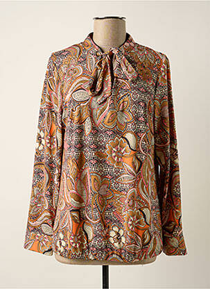 Top stretch manches longues orange K-DESIGN femme