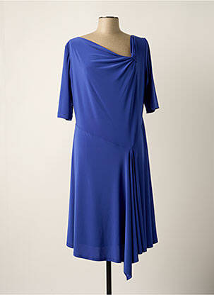 Robe mi-longue manches 3/4 manches 3/4 bleu MICHAELA LOUISA femme