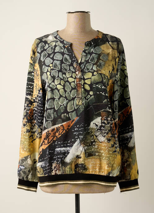 Blouse imprimé fantaisie manches longues vert DOLCEZZA femme