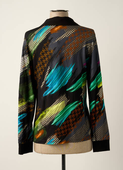 Polo noir PAUSE CAFE pour femme