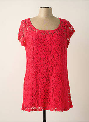 Tunique manches courtes légère et transparente rose DIVAS femme
