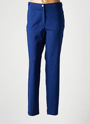 Pantalon slim taille haute taille haute bleu DIVAS femme