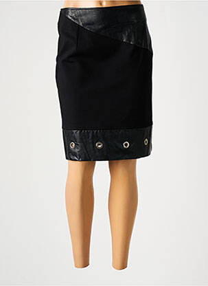 Jupe mi-longue stretch noir POUSSIERE D'ETOLE femme