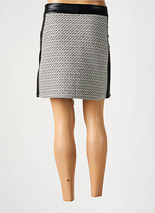 Jupe courte coupe droite gris LESLIE femme