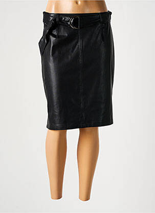 Jupe mi-longue taille à pinces noir FRED SABATIER femme