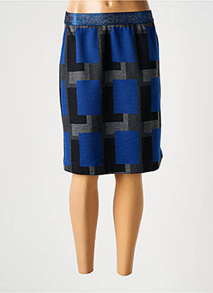 Jupe mi-longue stretch bleu POUPÉE CHIC BY MERCEDES DE MIGUEL femme