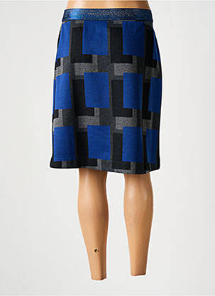 Jupe mi-longue stretch bleu POUPÉE CHIC BY MERCEDES DE MIGUEL femme