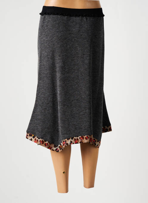 Jupe mi-longue gris OLIVIER PHILIPS pour femme