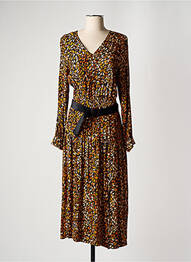 Robe longue manches longues manches longues marron LA PETITE FRANCAISE femme