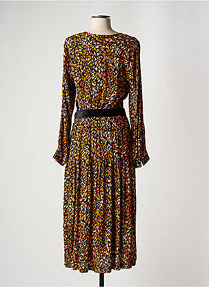 Robe longue manches longues manches longues marron LA PETITE FRANCAISE femme