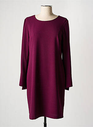 Robe mi-longue manches longues manches longues violet TINTA STYLE femme
