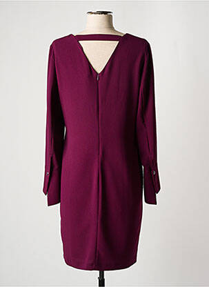 Robe mi-longue manches longues manches longues violet TINTA STYLE femme