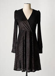 Robe mi-longue manches longues manches longues noir LOLA ESPELETA femme