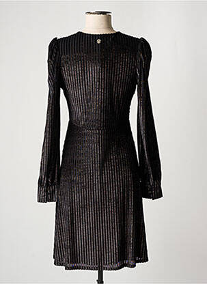Robe mi-longue manches longues manches longues noir LOLA ESPELETA femme