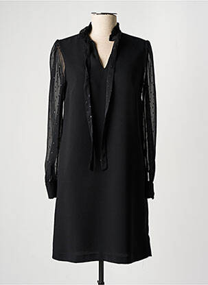 Robe courte manches longues manches longues noir TINTA STYLE femme