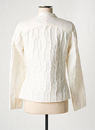 Veste casual col rond blanc 7 SEASONS femme