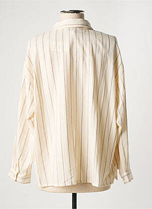 Chemisier tissage crêpe manches longues beige HARRIS WILSON femme