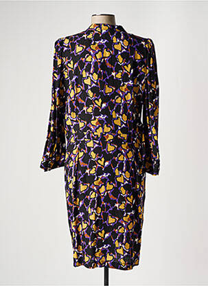 Robe mi-longue coupe fluide manches longues violet LA PETITE FRANCAISE femme