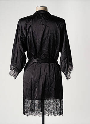 Déshabillé manches 3/4 noir AIMA DORA femme