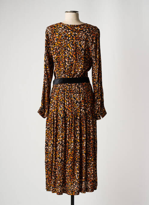Robe longue manches longues manches longues marron LA PETITE FRANCAISE femme