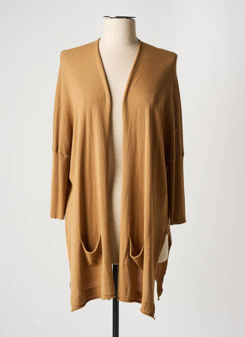 Gilet manches longues manches longues marron LA FEE MARABOUTEE femme