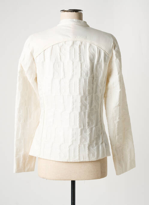 Veste casual col rond blanc 7 SEASONS femme