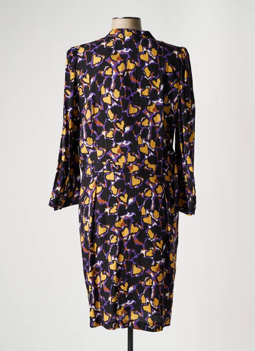 Robe mi-longue coupe fluide manches longues violet LA PETITE FRANCAISE femme