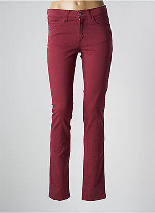 Pantalon slim stretch taille normale rouge DESGASTE femme