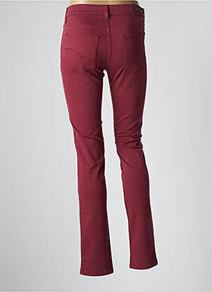 Pantalon slim stretch taille normale rouge DESGASTE femme