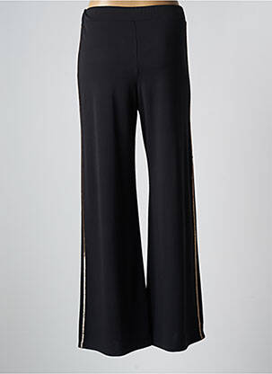 Pantalon large tissage crêpe taille haute noir BARILOCHE femme