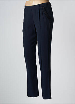Pantalon droit taille élastique taille normale bleu LA PETITE FRANCAISE femme