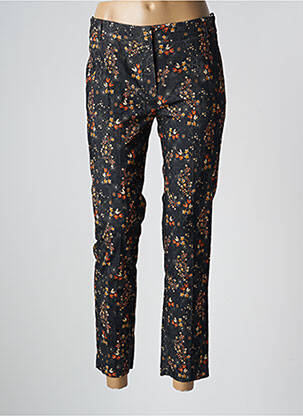 Pantalon 7/8 taille à pinces taille normale noir LA PETITE FRANCAISE femme