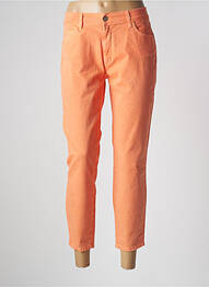 Pantalon 7/8 stretch taille normale orange DESGASTE femme